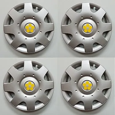 1998-2009 VW BEETLE 16  YELLOW DAISY FLOWER Hubcaps Wheelcovers SET Of 4 NEW • $74.92