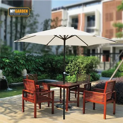 Garden Parasol Umbrella Sun Shade Round Outdoor Patio  W/ Crank Tilt & Non Tilt • £34.95