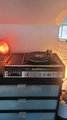 Vintage 70s Sony HP-238 Turntable + FM + 8 Track • $90