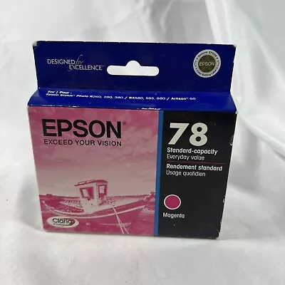 Epson 78 Light Magenta Printer Ink Cartridge T0786 Sealed Expired-2 • $12