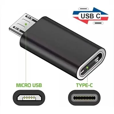 USB C Type C Female To Micro USB Male Adapter Converter Connector • $3.50