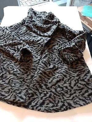 £9.80 • Buy Ladies Cardigan New Collection Wrap Over Long Sleeve High Neck Grey 18551
