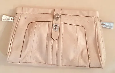 Mischa Barton Lovely NWT Clutch Bag Nude Pink Silver Fittings Strap RR $55.00 • $22