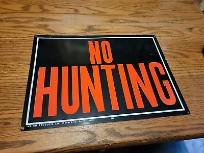 Vintage Hy-ko No Hunting 806 Metal Aluminum Sign 14x10 Advertising Orange Black • $12.31