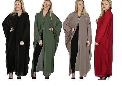 £9.99 • Buy *EID SPECIAL* Dubai Style CAPE PARTY Abaya Kaftan Farasha Jalabiya Maxi Dress