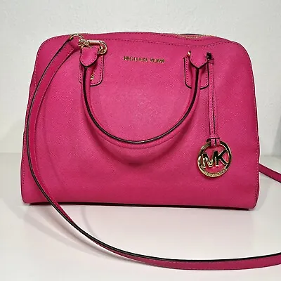 Michael Kors Womens Purse Y2K Barbie Pink Leather Cindy Dome Satchel And Wallet • $135