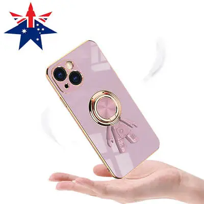 $10.44 • Buy For IPhone 13 Pro Max 12 11 Luxury Cartoon Ring Stand Women Girls Case Cover