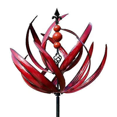 Wind Spinner Metal Sculpture With Stake Outdoor Yard Lawn Garden Decor • £22.99