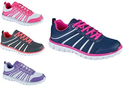 Womens Running Trainers Urban Jacks Womens Memory Foam Trainers Sports Gym Shoes • £12.99