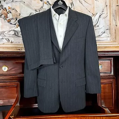 Vintage Jacobsons 2 Piece Suit Mens 38R 30x32 Gray Stripe Wool • $69.30