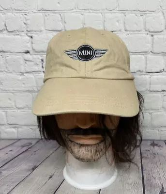 Mini Cooper Hat Cap Strap Back Brown Adjustable Embroidered Logo Car Automotive • $14.58