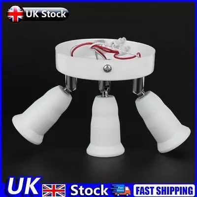 Adjustable E27 Splitter 3 Head Lamp Base LED Bulb Holder Adapter Socket UK • £9.09