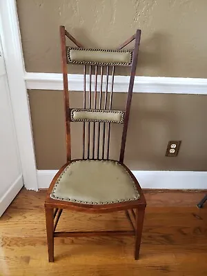 Mid Century Danish Throne Rush Teak Wood Chair.. Spindles All In Tack. Beautiful • $625