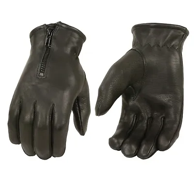 Milwaukee Leather SH867 Men's Black USA Deerskin Leather Unlined Gloves • $29.99