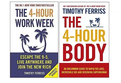 Timothy Ferriss 2 Books Set: The 4- Hour Work Week And The 4-Hour Body (English • $30.50