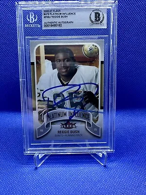 2006-07 FLEER Jordan RC PLATINUM INFLUENCE  Reggie Bush Signed Beckett BAS Auto • $124.99