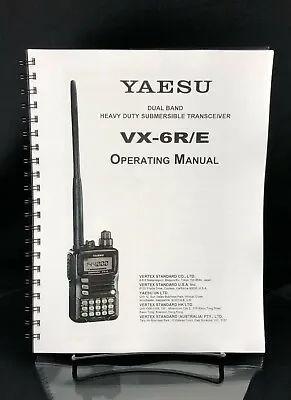 Yaesu VX-6R Instruction Manual Operating Guide Coil Bound • $19.95