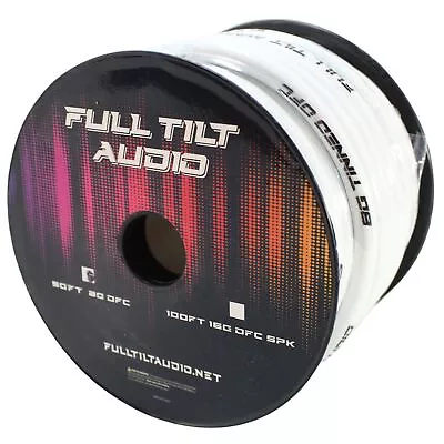 Full Tilt Audio 8 Gauge Tinned Oxygen Free Copper Power/Ground Wire White Lot • $8.99