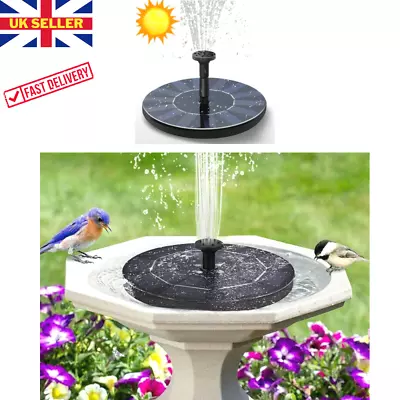 £13.59 • Buy Solar Powered Water Feature Pump Floating Garden Pool Pond Bird Bath Fountain 