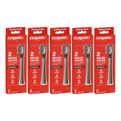 5x Colgate 2 Replacement Brush Heads Charcoal Fits Any Colgate ProClincal • $76.99