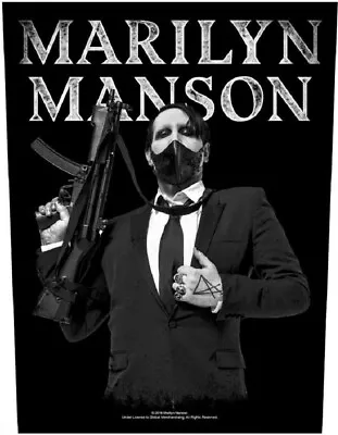 Large Marilyn Manson Machine Gun Woven Sew On Battle Jacket Back Patch • $14.95