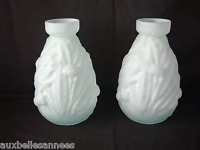 Antique Large Vase Art Deco X 2 Signed Muller Lunéville Decoration Thistles • $372.85