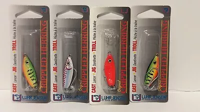 4 Luhr Jensen Crippled Herring 1/4 Oz Discontinued Lure 1 3/4  Snap + Extra Hook • $28.95