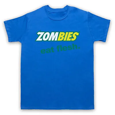 Zombies Eat Flesh Funny Parody Sandwich Slogan Joke Mens & Womens T-shirt • £17.99