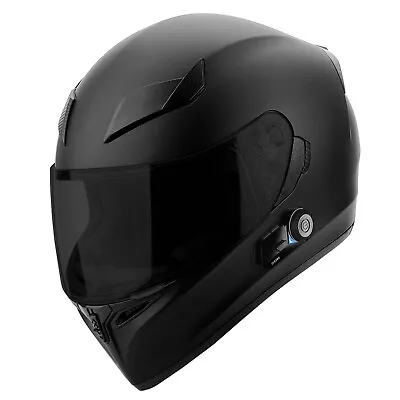 GDM GHOST SUPERSONIC Full Face Bluetooth Motorcycle Helmet Matte Black • $149.95