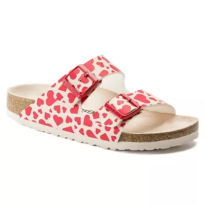 Birkenstock Birko Flor ARIZONA Hearts Red BNIB 1016247 1016246 • $169.95