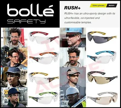 £13.69 • Buy Bolle RUSH+ Sporty Safety Glasses Spectacles UV Protection Anti-fog Anti-scratch