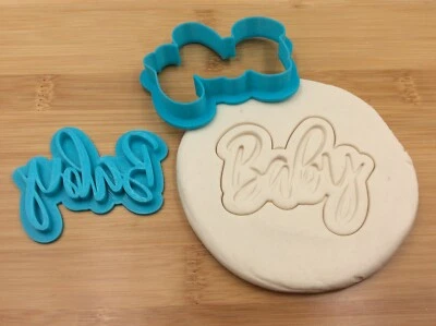 $6.80 • Buy  Baby Text Embosser Baby Shower Birthday Cookie Embosser Fondant  Stamp Mould 