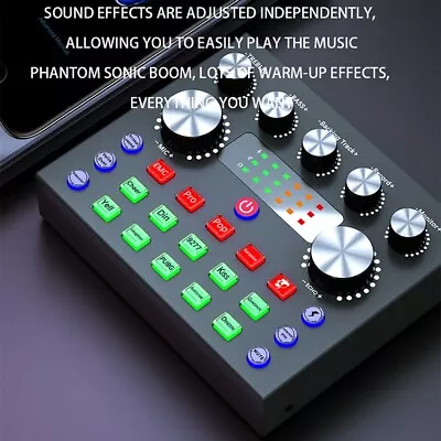 Live Sound Card Sound Mixer Board For Phone Computer Live Streaming Voice Change • $17.86