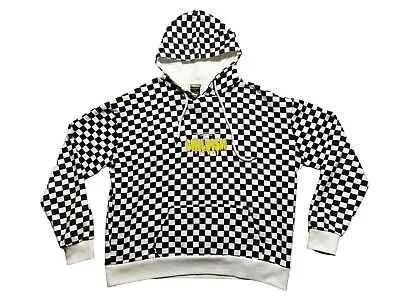 Childish (TGF) Black And White Checked Checkered Check Hoodie - Size Medium • £45