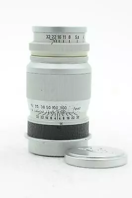 Leica 9cm (90mm) F4 Elmar M39 LTM Lens Chrome/Leather #741 • $125