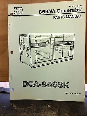 MQ Power 85KVA Generator DCA-85SSK (parts Manual) • $20