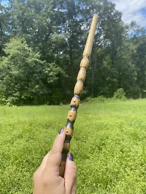 15  Hand Carved Oak Wood Wand Arthur Wizards Magic Wand Wicca Pagan • $30