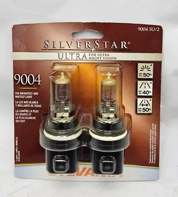 Sylvania Silverstar Ultra 2-Pack Halogen Lamps 9004 For Night Vision NEW • $22.99