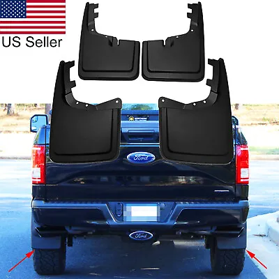 For 2021-2023 Ford F-150 F150 F150 Black Splash Guards Mud Flaps W/ Hardware 4x • $59.99