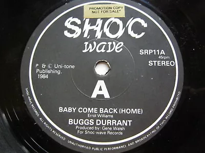 Buggs Durrant Baby Come Back 7  Shoc Wave SRP11 EX 1984 There Is Promo Sticker O • £72.51