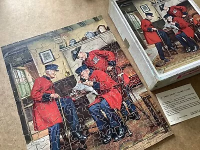 Vintage 30’s Wooden Chad Valley Jigsaw Puzzle Chelsea Pensioners In Box 200 Pcs • £16