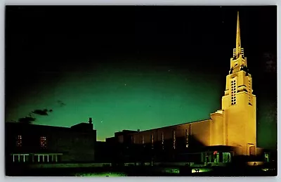 Corpus Christi Texas - First Methodist Church At Night - Vintage Postcard • $5.39