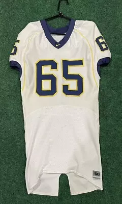 NIKE MICHIGAN WOLVERINES FOOTBALL Game Cut Jersey Player Worn Used  Sz 50 +4 • $180