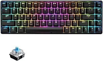 $42.89 • Buy AU 60% Mechanical Gaming Keyboard Wired RGB Blue Red Brown Switches Plug & Play