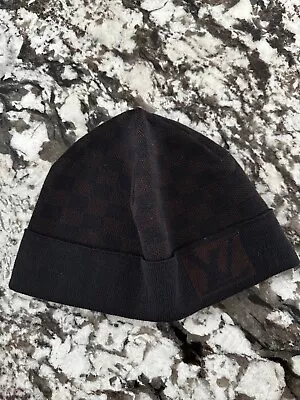 100% Authentic Louis Vuitton Damier Brown Beanie! • $299.99