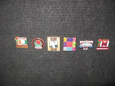 Miami Hurricanes & Nebraska Huskers 6-ROSE BOWL & PARADE Collector Pins.. • $16