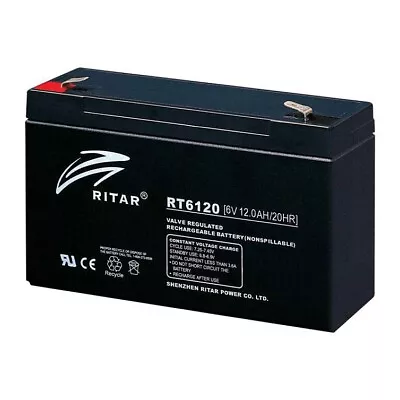 Brinkmann Spotlight 450008700- 6V 12 Ah- Spotlight Battery-RITAR • £16.85