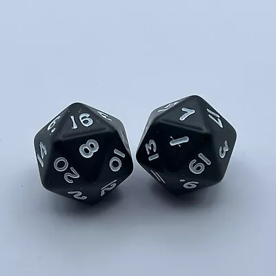 2 X D20 - Opaque - Polyhedral Dice - D&D - Game - Geek - Board Games. • £1.49