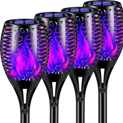 £17.99 • Buy 1/2/4/8 Set Solar Dancing Flame LED Torch Stake Flickering Outdoor Garden Light
