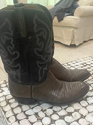 Vintage Lucchese Lizard Boots Size 9.5D Mens See Pics • $40